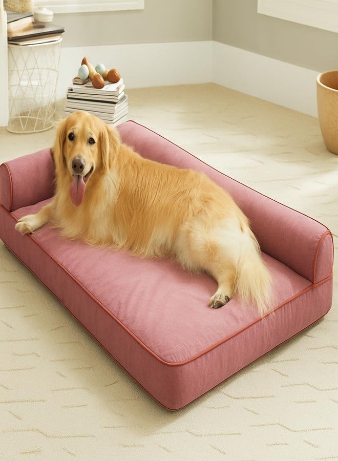 gorgeous Dog Beds Memory Foam Orthopadic Large Bed Waterproof Layer for Labrador, Bulldog, Retriever, Poodle, Large Breed Dogbed (Pink Rose, 47x29x6) - Image 3